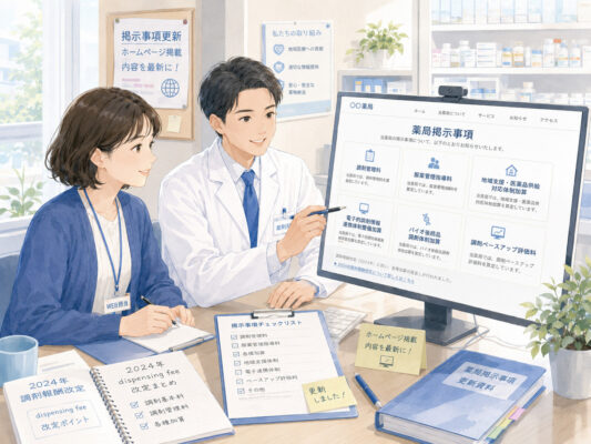 【2026年度】薬局内掲示事項のホームページへの記載例について
